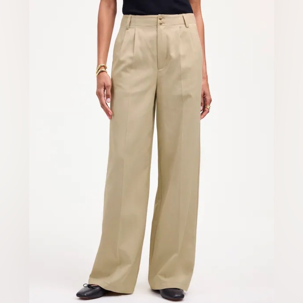 Madewell The Harlow Wide-Leg Pant in Drapey Twill Pants